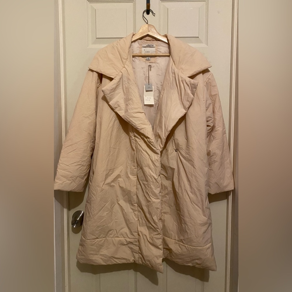 NWT A New Day Coat Color Cream/Light Peach XL